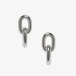 LINK DROP EARRINGS - silver